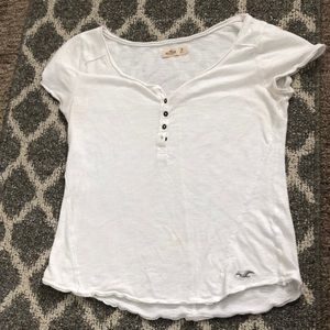 Hollister cream/white t-shirt